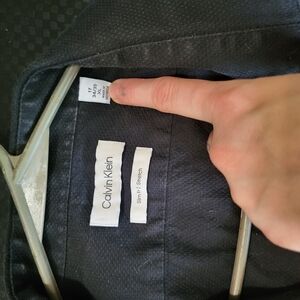 Calvin Klein Black Semi Fit Stretch Blazer